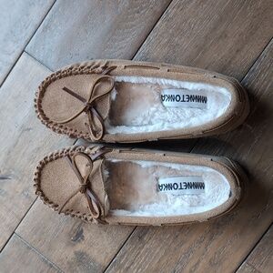 Cozy Suede Minnetonka Moccasin Slippers